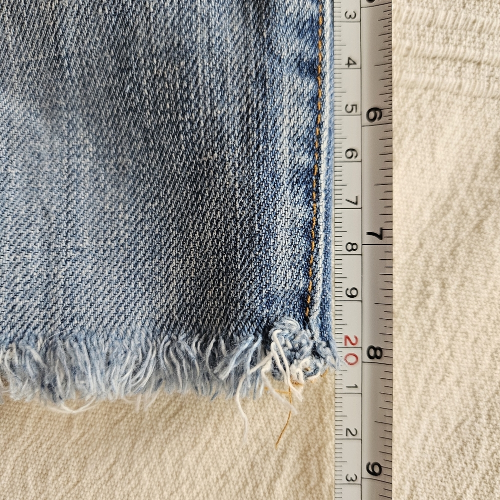 Citizens Of Humanity Blue Jean Denim Long Shorts Classic Cutoff Style 251 - Picture 11 of 16